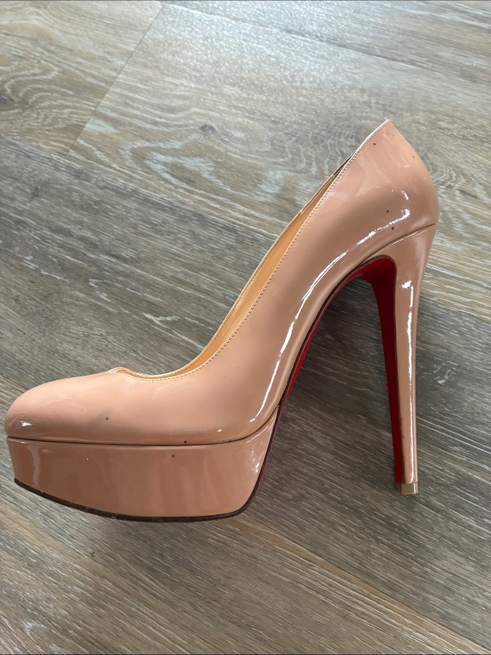 Christian Louboutin Bianca Nude Platform Stiletto Heels - Picture 4 of 12